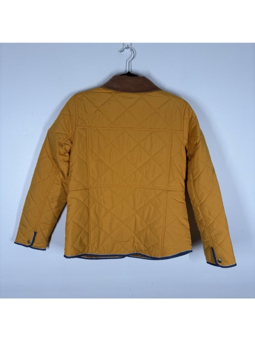 Talbots Women XS Mustard Yellow Corduroy Collar Quilted Barn Jacket NWOT - Picture 9 of 10